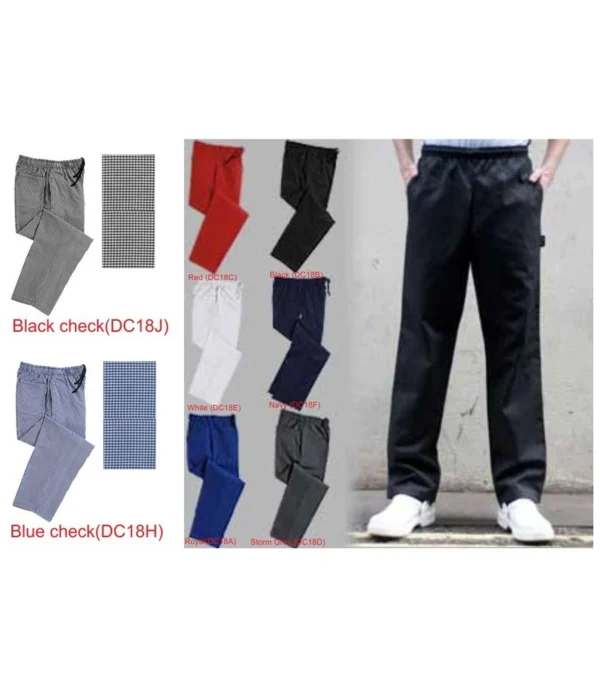 DC18 Elasticated Chefs Trousers